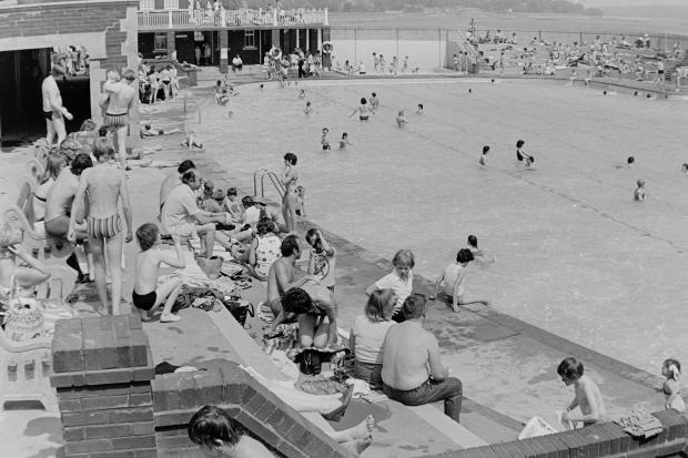 The Mail: Swimmers enjoying the lido in its heyday