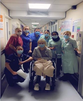 The Mail: Chloe Austin with Royal Preston Hospital staff