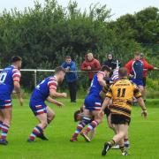OUTNUMBERED: Walney Central had a three-man advantage over their visitors                  Picture: Leigh Ebdell
