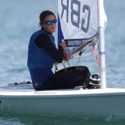 Great Britain's Alison Young practices in her Laser Radial dingy at the Weymouth and Portland National Sailing Academy in Dorset. PA Photo. Picture date: Tuesday May 26, 2020. Tokyo-bound sailor Alison Young has acknowledged her frustration at having