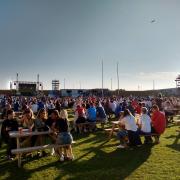 Barrow Raiders' beer garden during the Euros in July