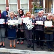 SUCCESS: Members of Ulverston's horticultural community outside St Mary's Hospice