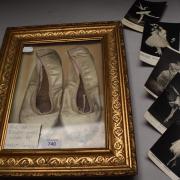A pair of ballet shoes, possibly worn by Margot Fonteyn, up for auction   Picture 1818 Auctioneers