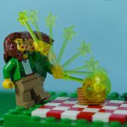 An example of stop motion animation using LEGO figures.