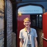 Matt outside Lunesdale Hall, which hosted the first night