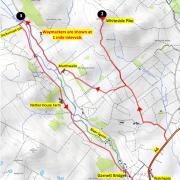 Whiteside Pike route map