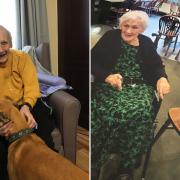 Margaret Proctor with Millie, in Risedale Nursing Home