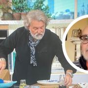 Si King appeared on This Morning, inset: Dave Myers (Credit: ITV's This Morning and The Hairy Bikers)
