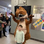 Barrow Market Hall hosted special guest, T Rex the dinosaur.