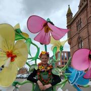 Jane Blackburn, who was one of the performers in the town centre for the Festival of Colours