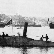 The Abdul Hamid, known as a Nordenfelt in Barrow, in the Taşkızak Naval Shipyard in Istanbul
