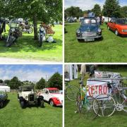 Vintage cars and bikes  at Retro Rendezvous in Ulverston