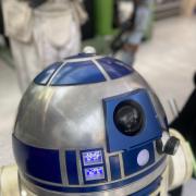 One of the R2-D2s built by the club
