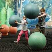 Children having fun in the nets at Treetop Nets Windermere