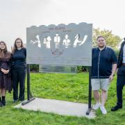 BAE Systems Submarines apprentices unveil Barrow shipyards 150th anniversary sculpture at Vickerstown Park