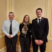 Officers from Cumbria YFC celebrating their award victory