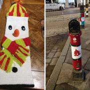 Dalton has been decorated with these wonderful festive bollard covers