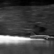 The Bluebird K7 pictured before immediate disaster on Coniston Water