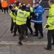 The incident after the match at Walsall