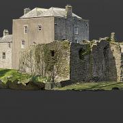 The 3D render of Millom Castle, which was captured using a drone survey