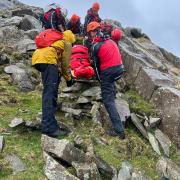 Second family where a man was stretchered down a particularly steep and tricky descent
