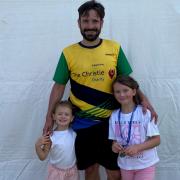 Nathan Park with his daughters age 4 and 7