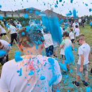 Newbarns Primary was turned into an explosion of colour on Friday