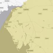 Yellow weather warning for rain affecting Cumbria.