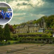 Windermere School is facing a new round of strike action (inset: NASUWT affiliated teachers during the first strike)