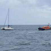 Crews from Barrow and Fleetwood helped the stranded yacht