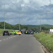The four-car collision on the A590 between Lindale and Swarthmoor