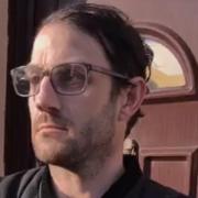 PAEDOPHILE: Ian William Strickland outside his home when he was confronted by paedophile hunters