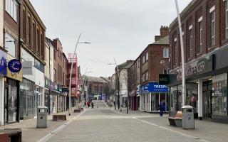 Barrow's high street on the first day of lockdown