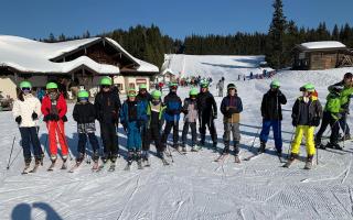 SMILES: Over 90 Furness Academy students, along with a number of staff visited Austria for a week on the slopes