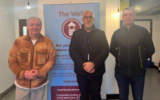 Left to right: Ged Pickersgill, The Well Communities, Cumbria's deputy police fire and crime commissioner Mike Johnson and detective sergeant Kevin Milby