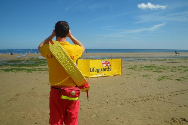If you swim between the red and yellow flags you are in an area monitored by RNLI beach lifegiards.