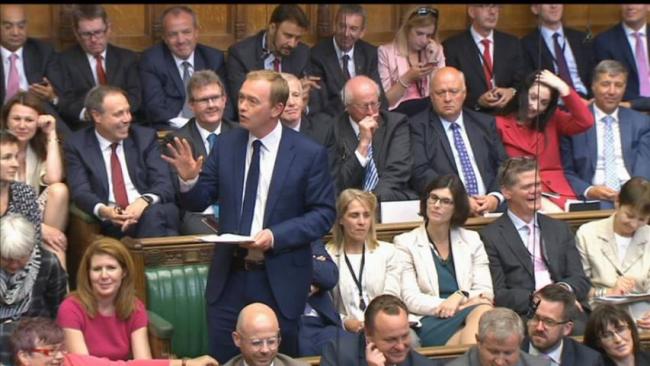 MP for Westmorland and Lonsdale, Tim Farron, speaking in the House of Commons. Submitted 20/03/18